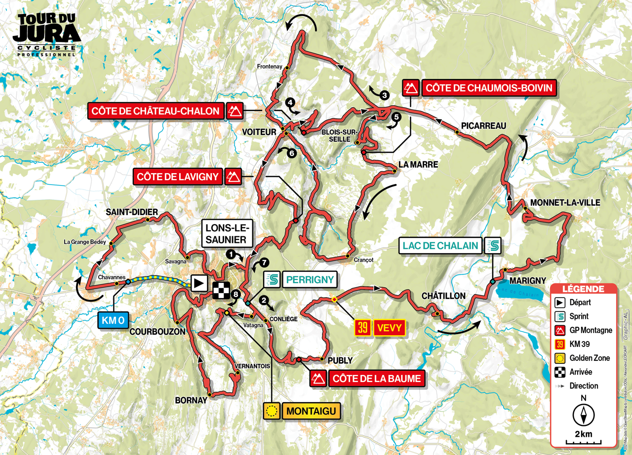 Carte Tour du Jura 2021
