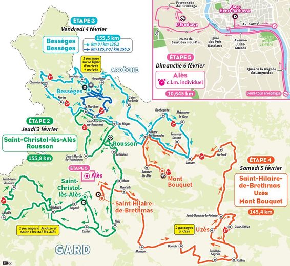 Carte Etoile de Bessèges 2022