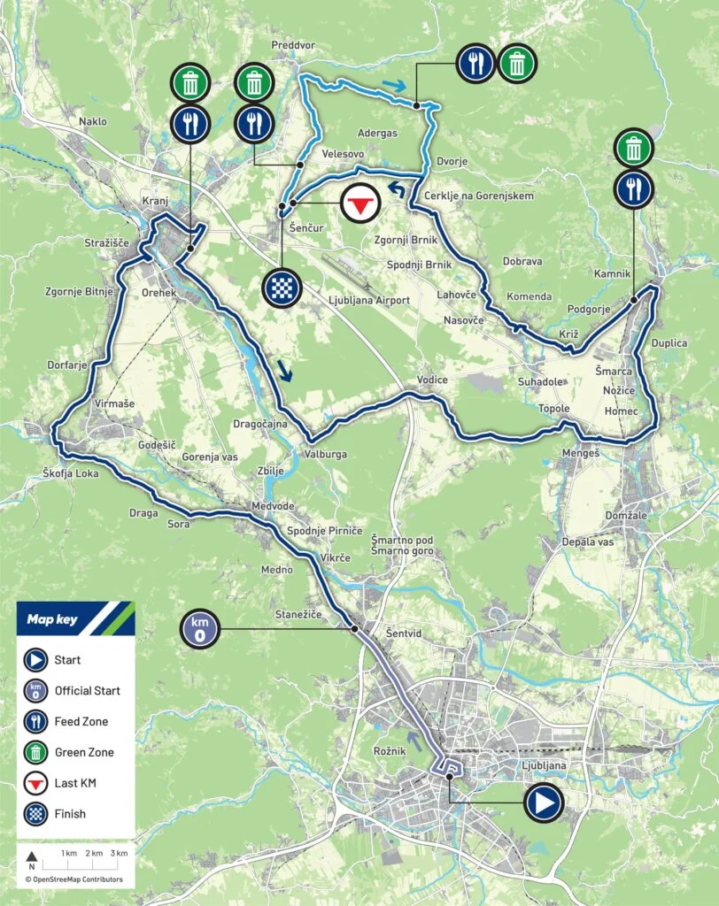 Carte Championnat d'Europe sur Route 2026