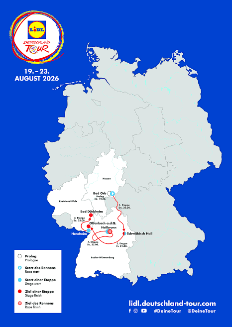 Carte Tour d'Allemagne 2026