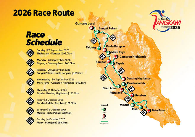Carte Tour de Langkawi 2026