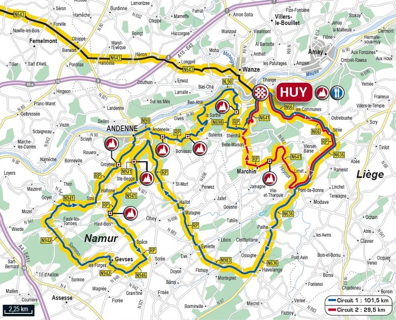 Carte La Flèche Wallonne 2010