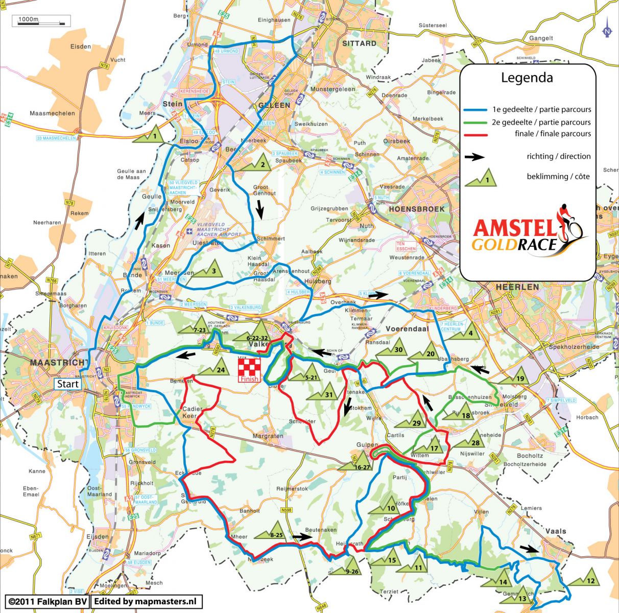 Carte Amstel Gold Race 2011