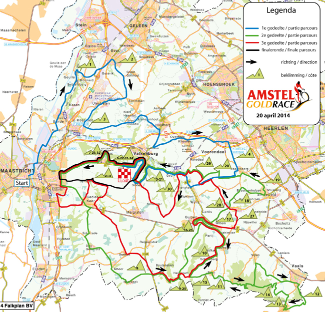 Carte Amstel Gold Race 2014