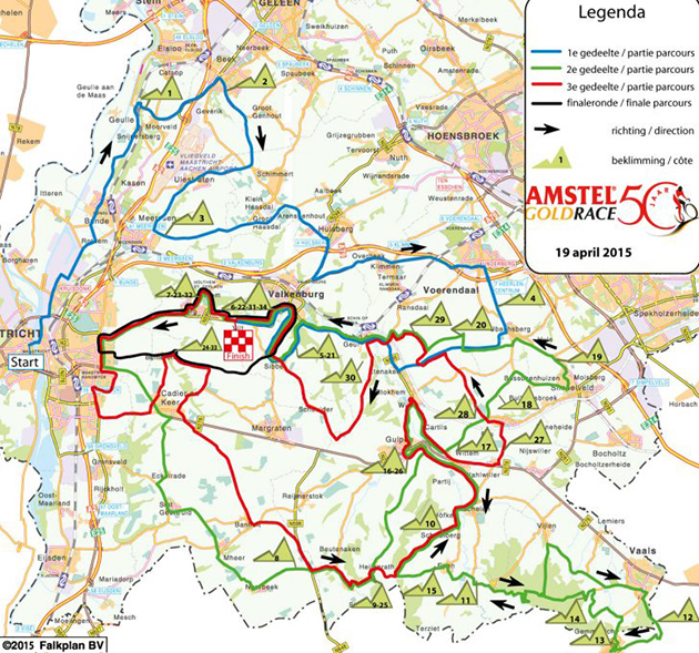 Carte Amstel Gold Race 2015