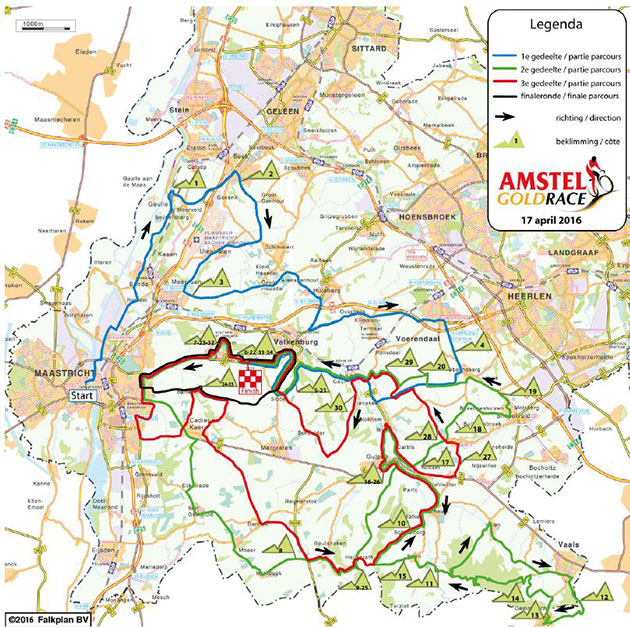 Carte Amstel Gold Race 2016