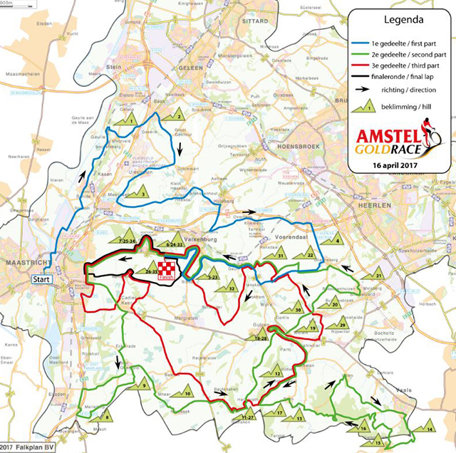 Carte Amstel Gold Race 2017