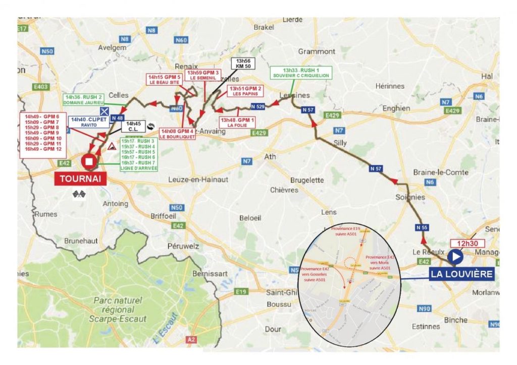 Carte Tour de l'Eurométropole 2017