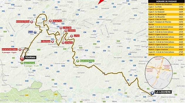 Carte Tour de l'Eurométropole 2018