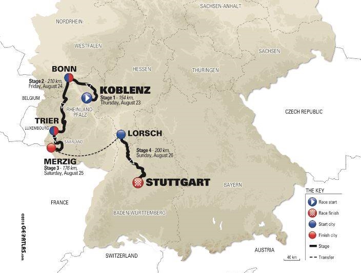 Carte Tour d'Allemagne 2018
