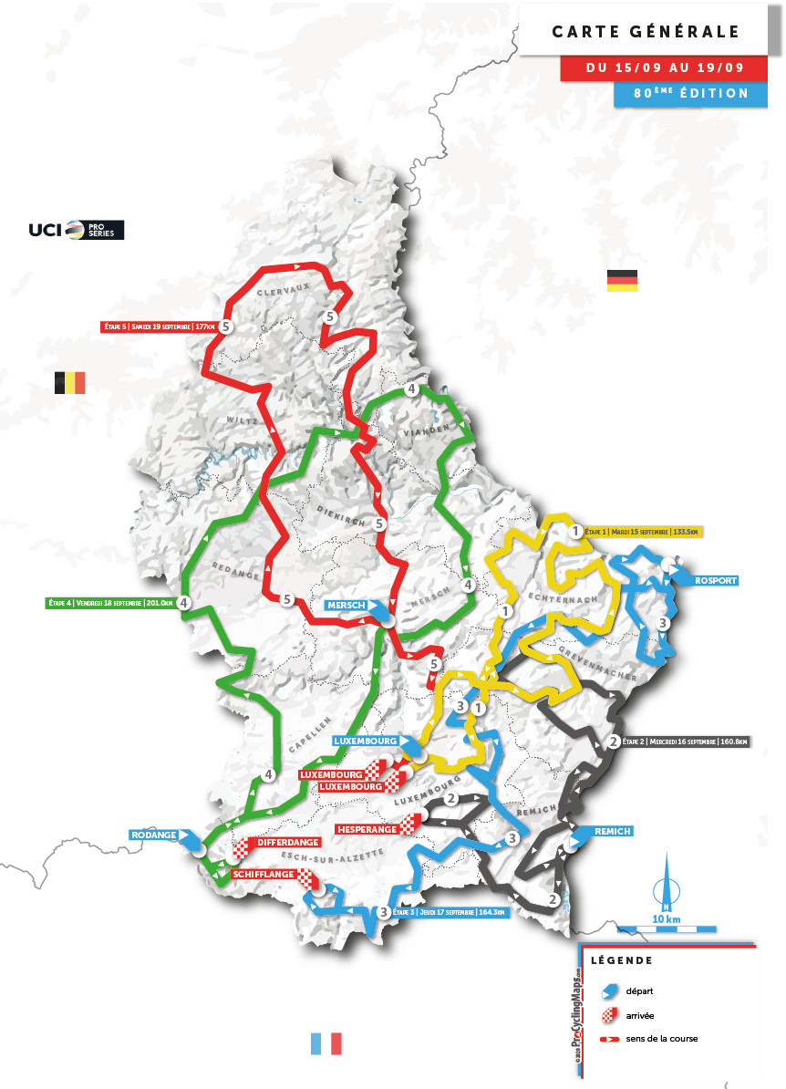 Carte Tour de Luxembourg 2020