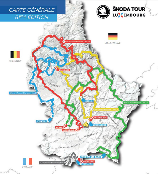 Carte Tour de Luxembourg 2021