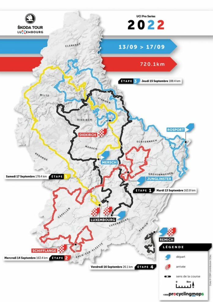 Carte Tour de Luxembourg 2022