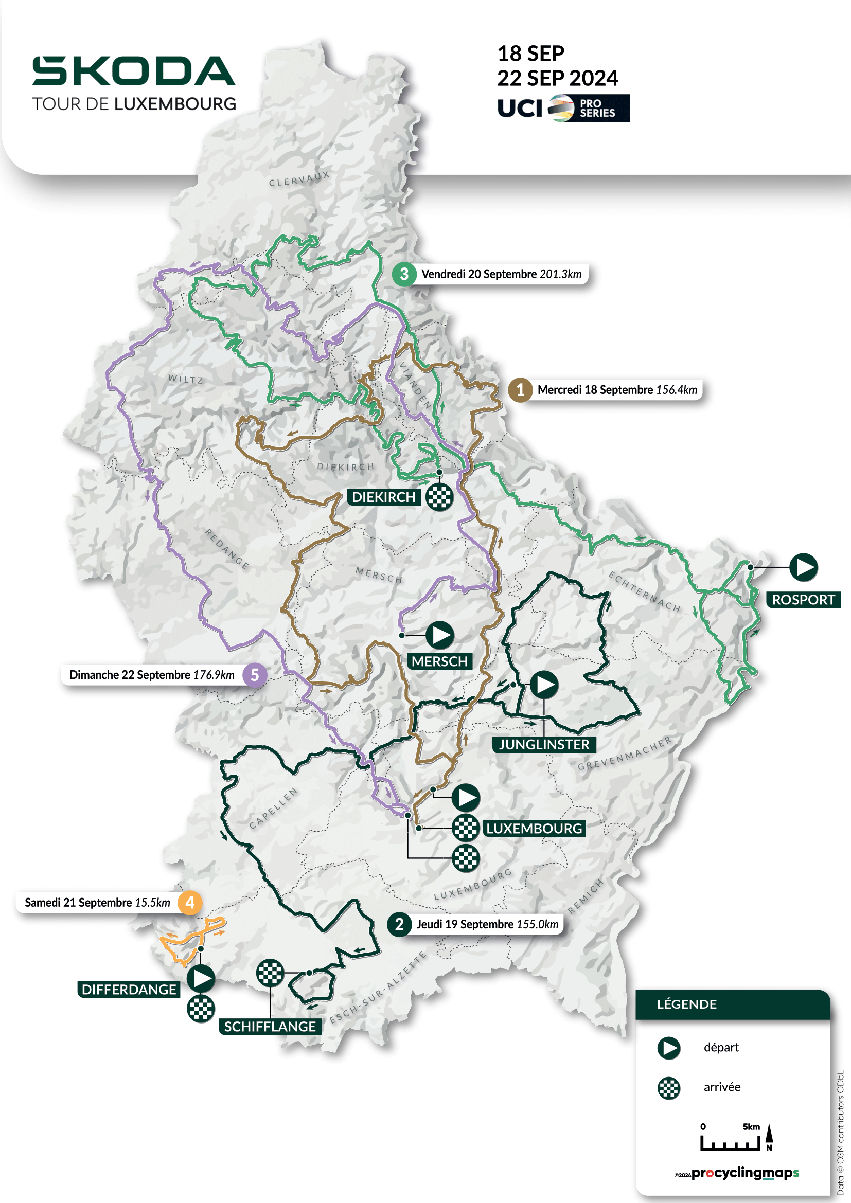 Carte Tour de Luxembourg 2024