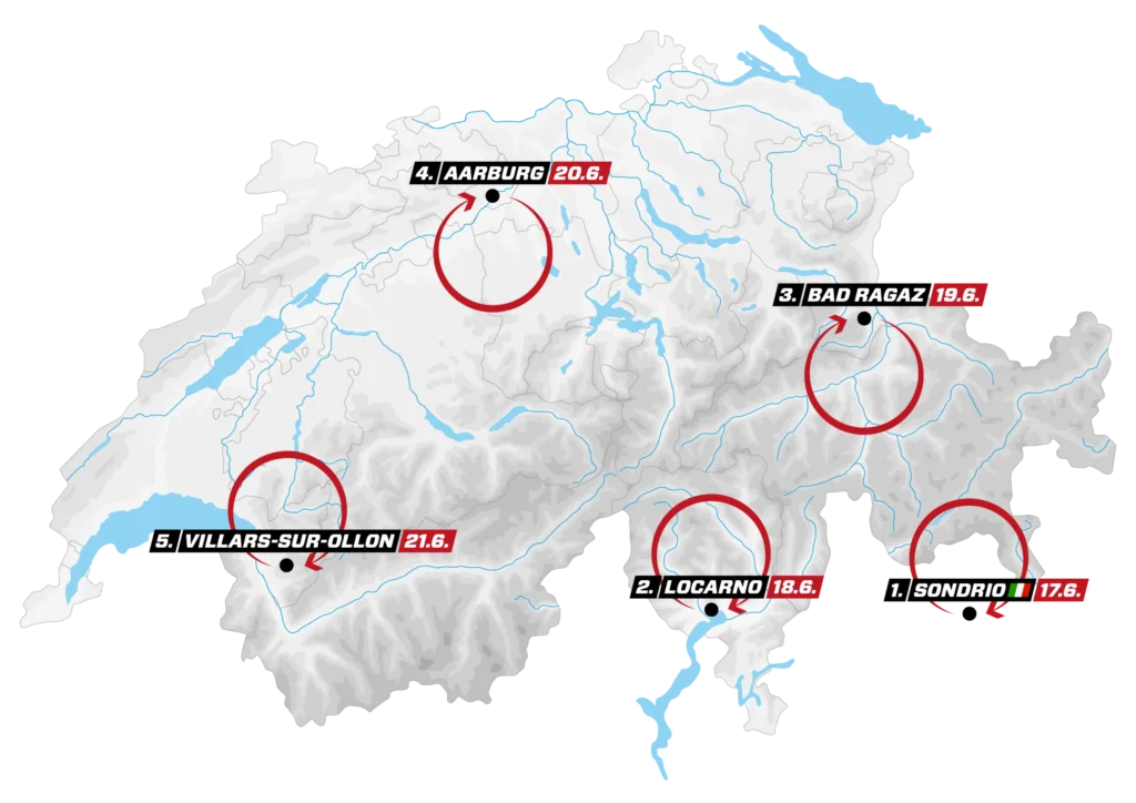 Carte Tour de Suisse 2026