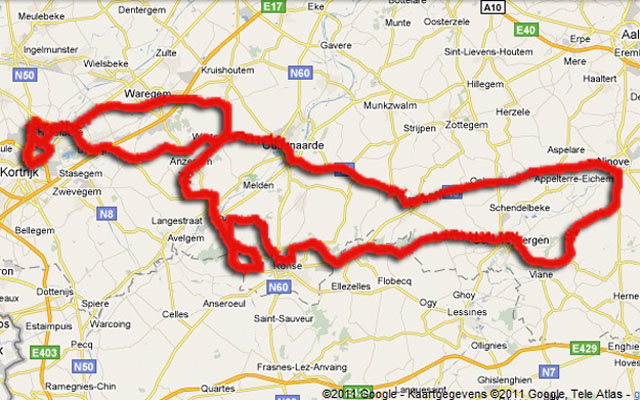Carte Kuurne-Bruxelles-Kuurne 2011