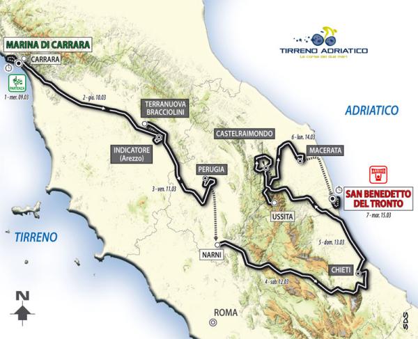 Carte Tirreno-Adriatico 2011