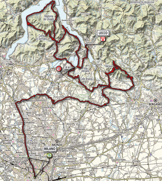 Carte Tour de Lombardie 2011