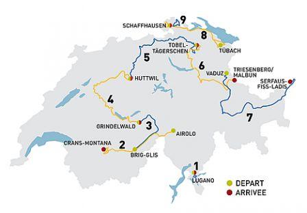Carte Tour de Suisse 2011