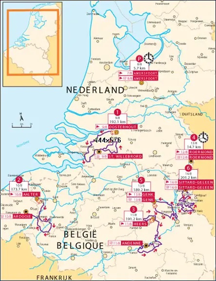 Carte Eneco Tour 2011