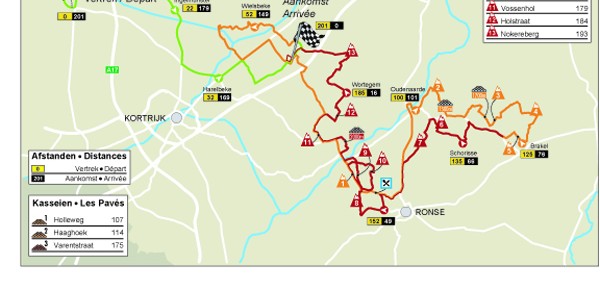 Carte A Travers la Flandre 2012