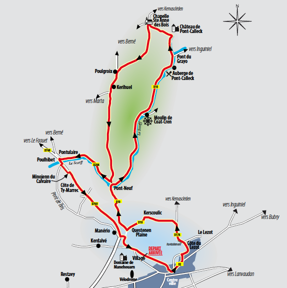 Carte GP Ouest France - Plouay 2012