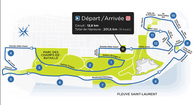 Carte Grand Prix Cycliste de Québec 2012