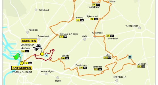 Carte Grand Prix de l'Escaut 2012