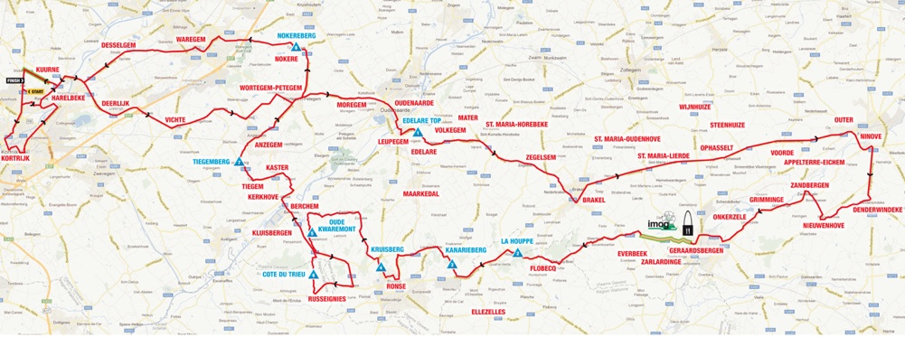 Carte Kuurne-Bruxelles-Kuurne 2012