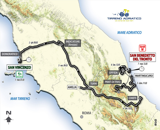 Carte Tirreno-Adriatico 2012