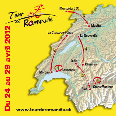 Carte Tour de Romandie 2012
