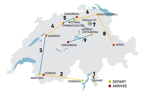 Carte Tour de Suisse 2012