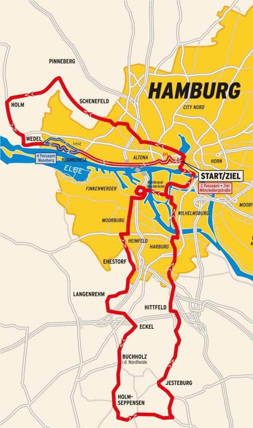 Carte Cyclassics Hamburg 2013