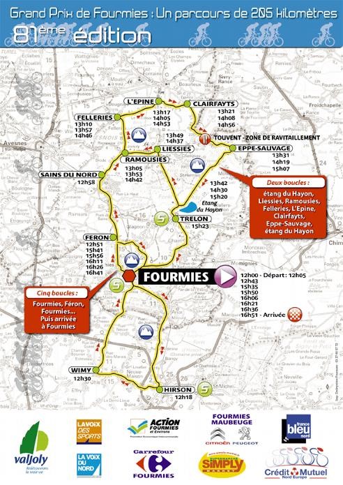 Carte Grand Prix de Fourmies 2013
