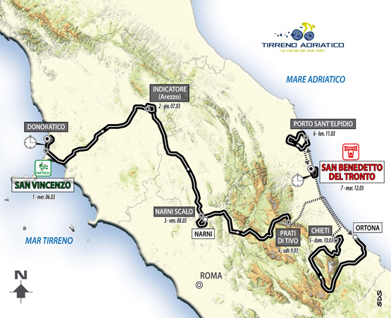 Carte Tirreno-Adriatico 2013