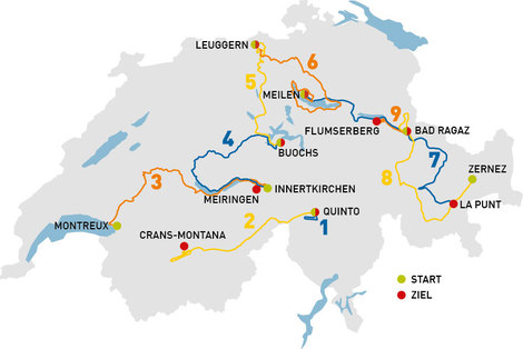 Carte Tour de Suisse 2013