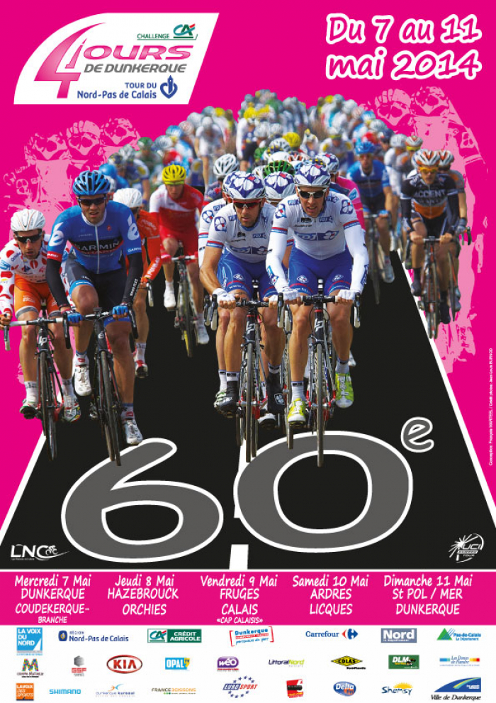Carte 4 Jours de Dunkerque 2014