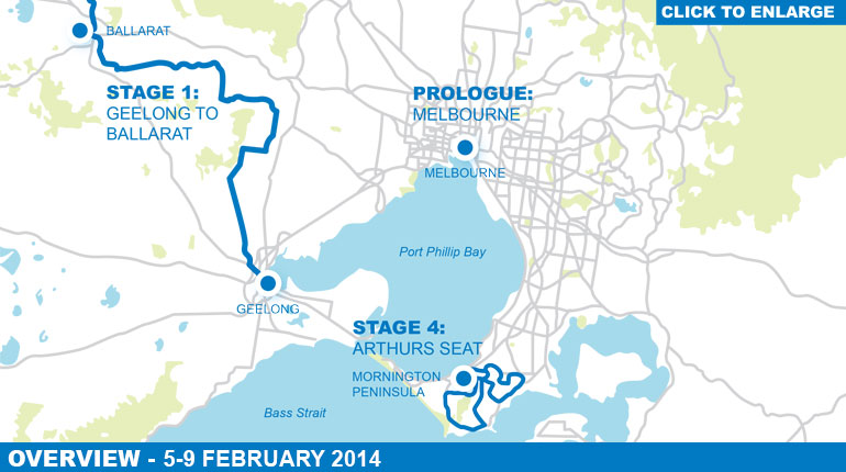 Carte Herald Sun Tour 2014