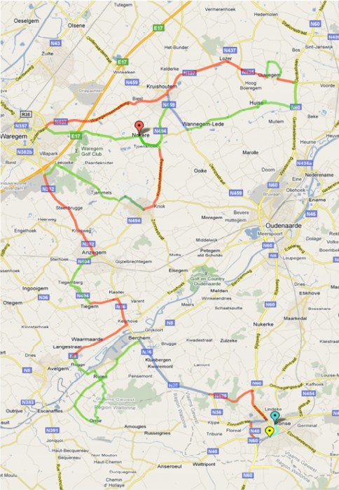 Carte Nokere Koerse 2014