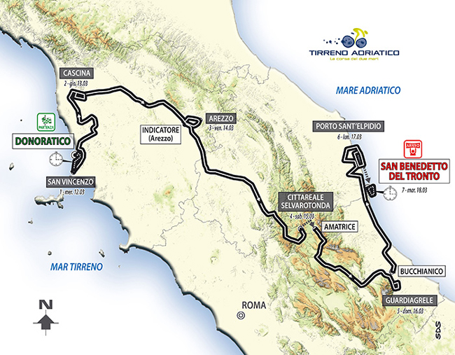 Carte Tirreno-Adriatico 2014