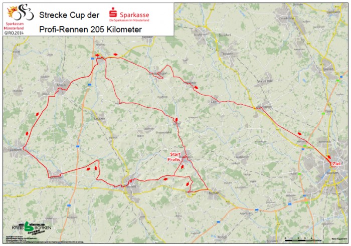 Carte Tour de Münster 2014