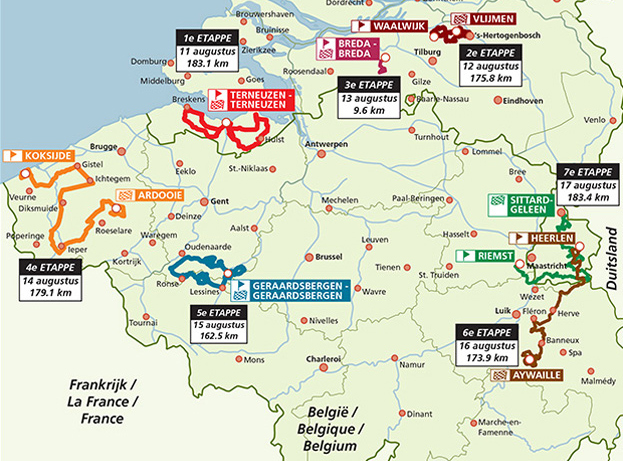 Carte Eneco Tour 2014