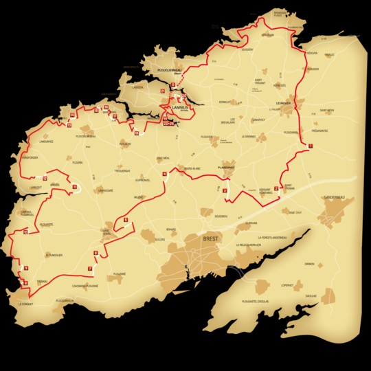 Carte Tro-Bro Léon 2014