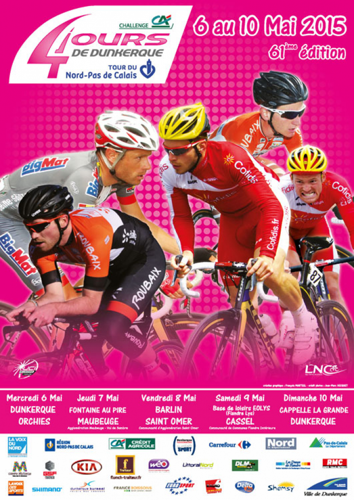 Carte 4 Jours de Dunkerque 2015