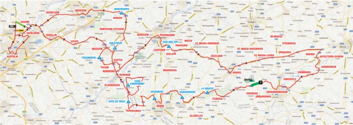 Carte Kuurne-Bruxelles-Kuurne 2015