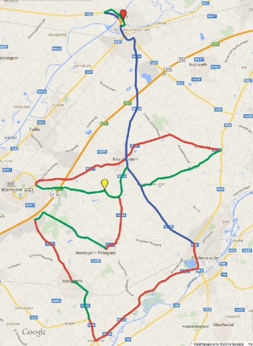 Carte Nokere Koerse 2015