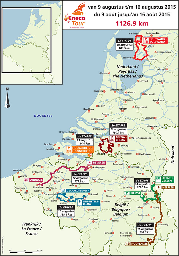 Carte Eneco Tour 2015