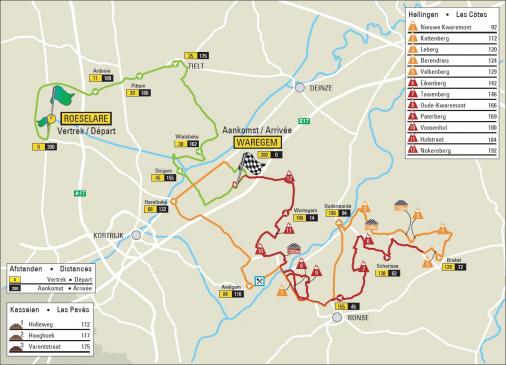 Carte A Travers la Flandre 2016