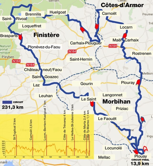 Carte Bretagne Classic 2016