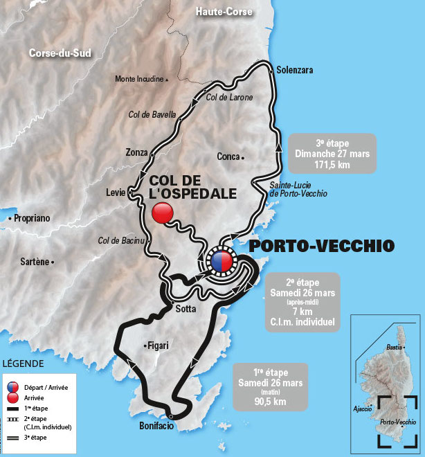 Carte Critérium International 2016
